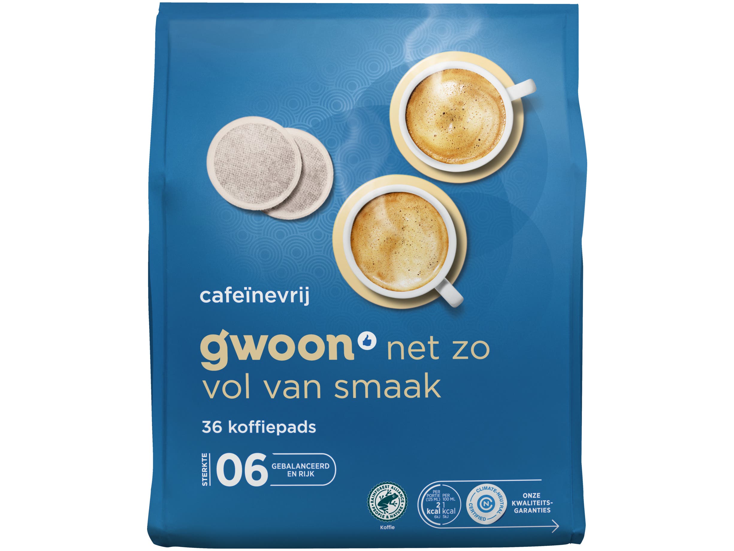 G'woon Koffiepads decafe